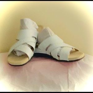 Rockport 7.5W White Leather Sandals New